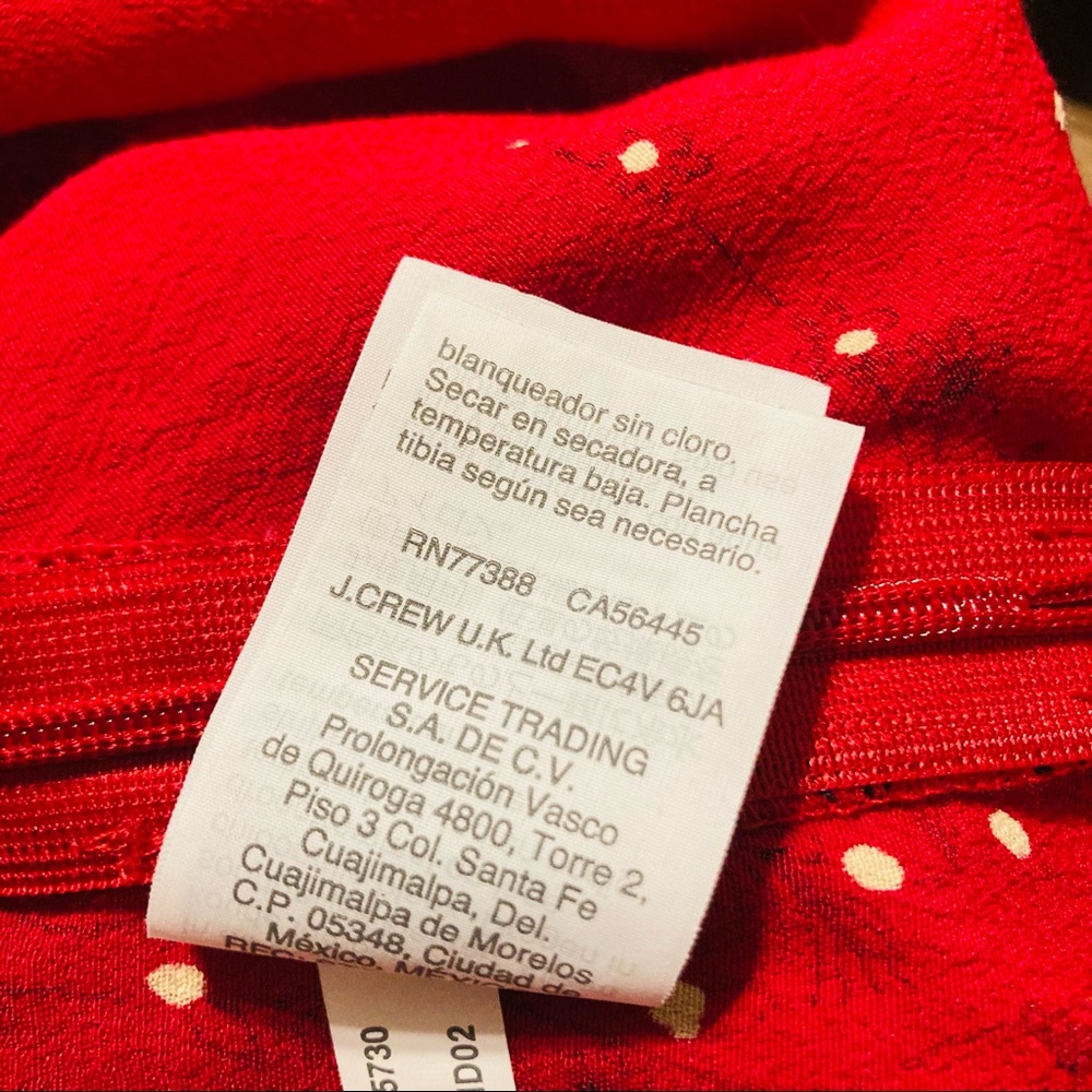 Madewell Red Floral V-Neck Top - Picture 9 of 9